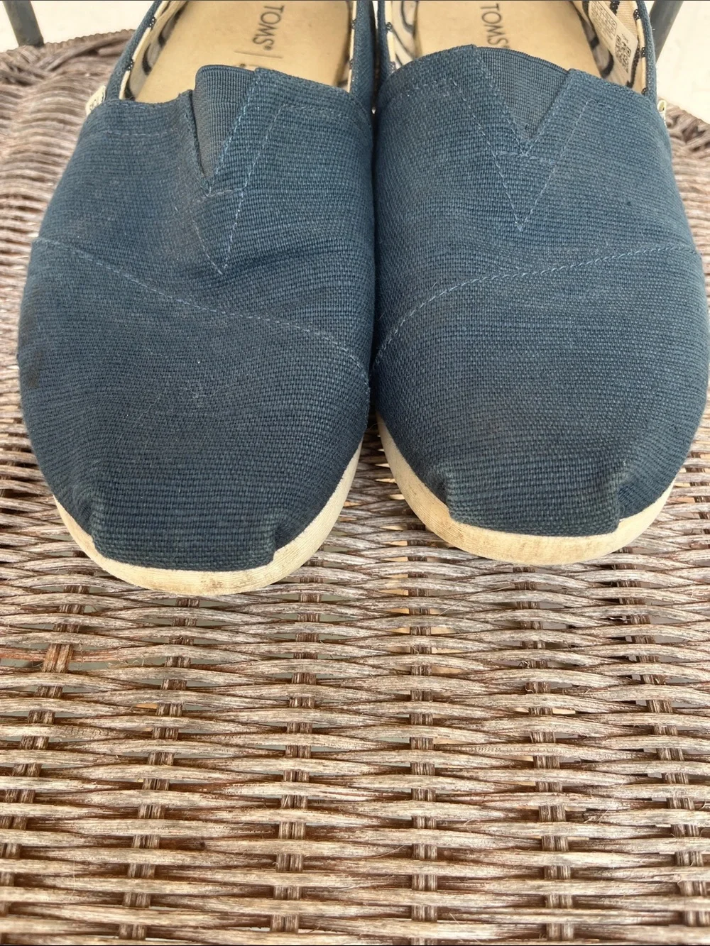 TOMS Men’s Navy Canvas Slip-On Loafers